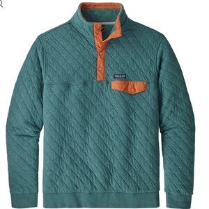 Patagonia Organic Cotton Quilt Snap-Pullover Tasmanian Teal/Orange Accent Small